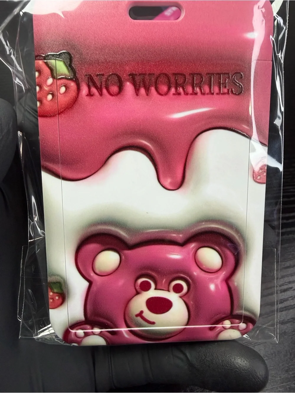 Pink Cute Bear Phone Lanyard and Case Set - No Brand